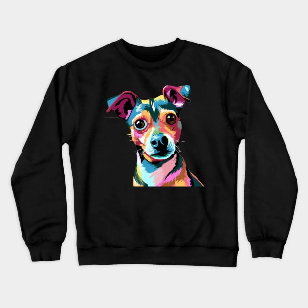 Rat Terrier Pop Art - Dog Lover Gifts Crewneck Sweatshirt by PawPopArt